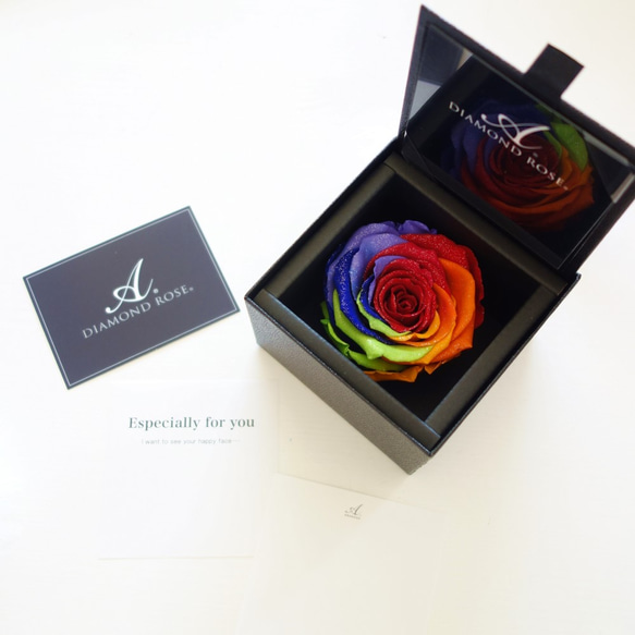 送料無料【母の日ギフトにも☆】DIAMOND ROSE “my RAINBOW”レインボー