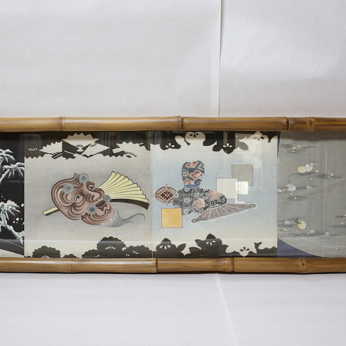 竹の絵画 木製フレーム 八木澤啓造作、画 竹製フレーム 墨絵 通販サイト