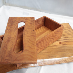 【木製ティッシュボックス】シンプルなBOXで手ごろなインテリアに 2枚目の画像