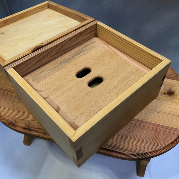 二重底な木箱 - 小物入れやおもちゃ用等に 3枚目の画像