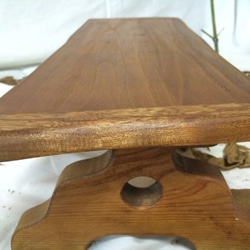 【テーブル】ケヤキ・スギ製：低めでシンプルなミニテーブル 2枚目の画像