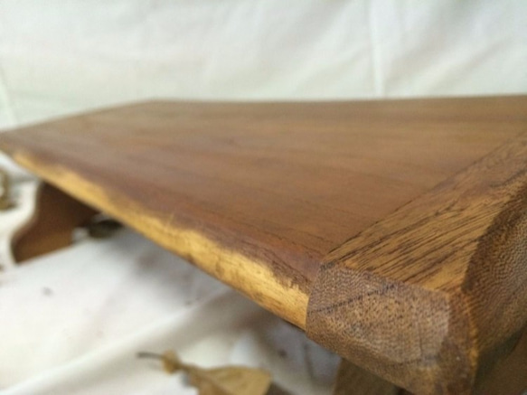 【テーブル】ケヤキ・スギ製：低めでシンプルなミニテーブル 4枚目の画像