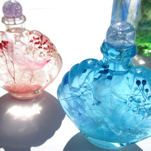 人魚の香水瓶 * シェル型ハーバリウム ハーバリウム・植物標本 Smilé  