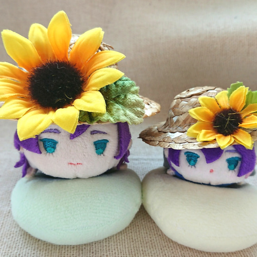 ☆向日葵・おめかしニャンコ・帽子・ジャラジャラ・ちりめん細工・つまみ花・チャーム ☆向日葵・おめかしニャンコ・帽子・ジャラジャラ・ちりめん細工
