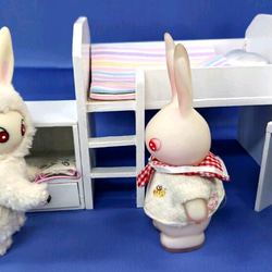 【made in rabbit field】新入学！ミニチュア家具＊マルチロフトベッド(ブラウン) 10枚目の画像