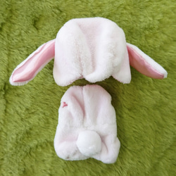 【made in rabbit field】キューポッシュサイズのうさちゃんロンパース（ロップイヤー） 4枚目の画像
