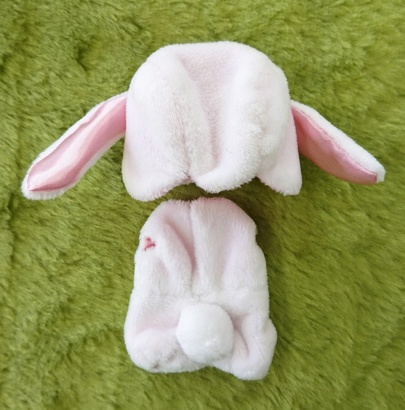 【made in rabbit field】キューポッシュサイズのうさちゃんロンパース（ロップイヤー） 4枚目の画像