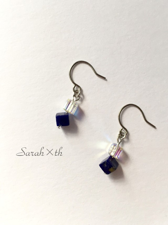 lapis lazuli & swarovski 1枚目の画像