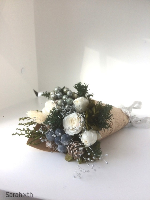 2020 christmas bouquet(white) 2枚目の画像