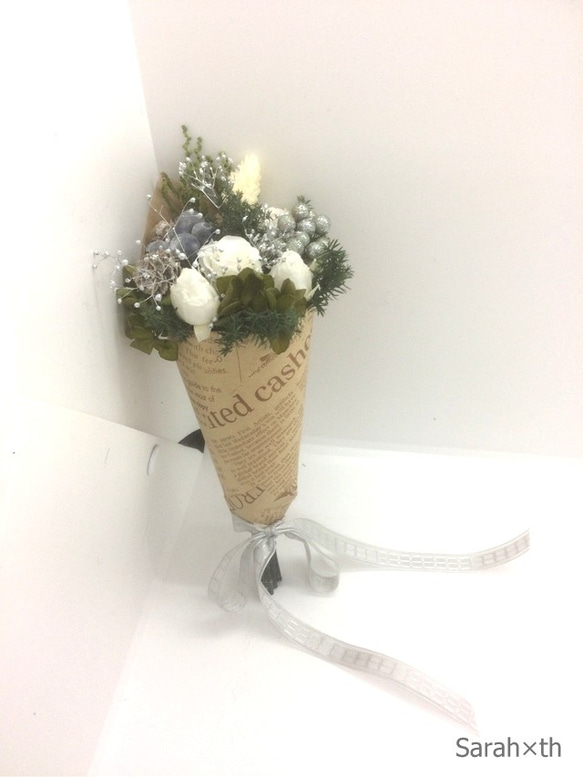 2020 christmas bouquet(white) 3枚目の画像