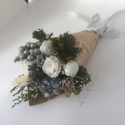 2020 christmas bouquet(white) 5枚目の画像