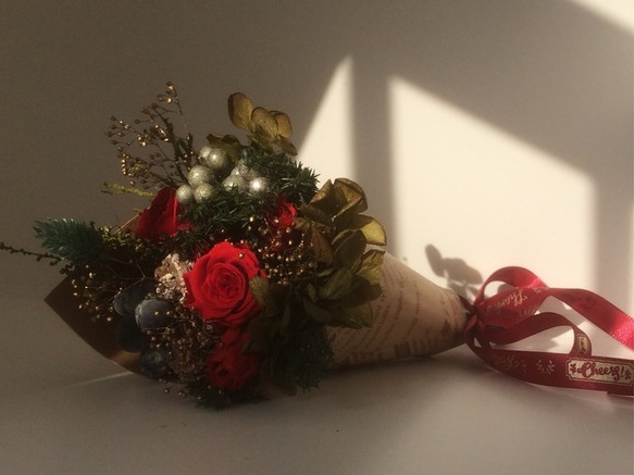 2020 christmas bouquet(red) 4枚目の画像