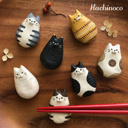 【受注制作】陶土 猫の箸置き/単品　※2〜3週間程お時間かかります 4枚目の画像