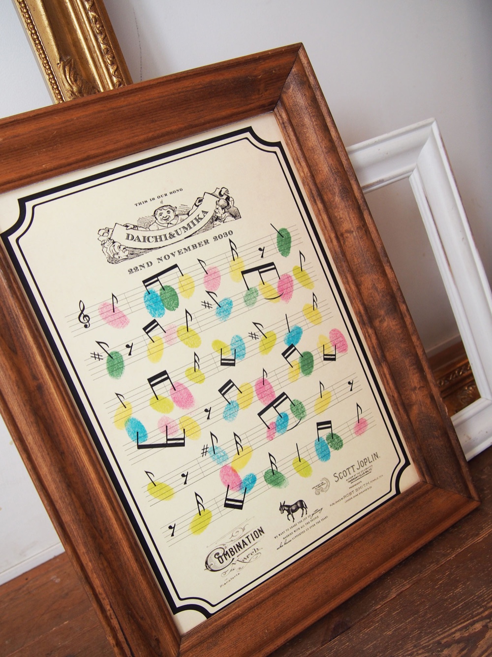 WEDDING MUSIC_A3サイズ/フレーム（ブラウン）セット