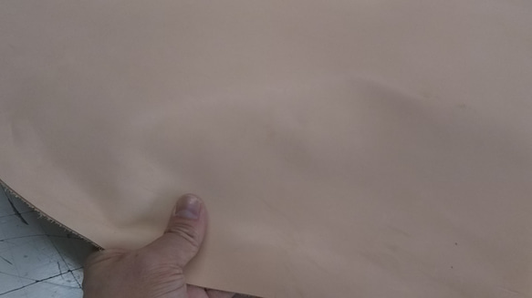 バングラディッシュのヌメ革　丸革　カーフ　計量(大きさの数字)が表面に移りがあります 5枚目の画像