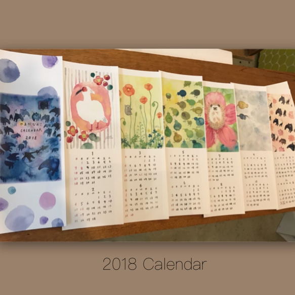 2018年壁掛けカレンダー 2枚目の画像