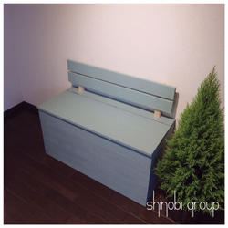 【ミンティ】 ベンチ 収納ボックス 椅子  北欧スタイル 1枚目の画像