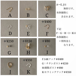 metal&雨の雫の耳飾り 2枚目の画像