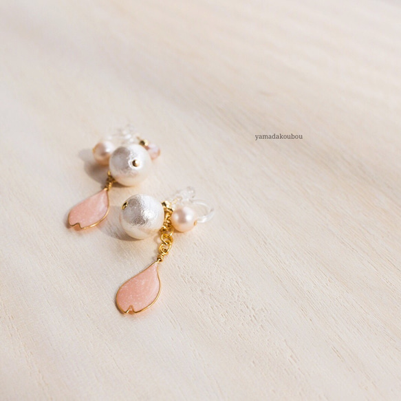 櫻花和珍珠/耳環 第2張的照片