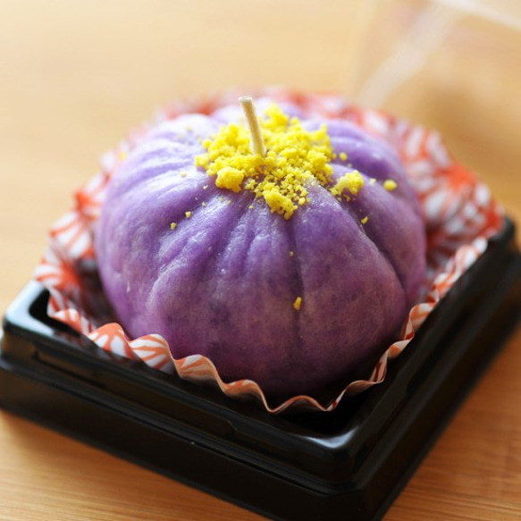 和菓子キャンドル「紫芋きんとん」 1枚目の画像