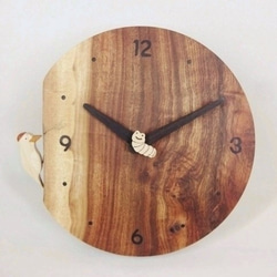 木製時計－きつつき(丸タイプ) 1枚目の画像