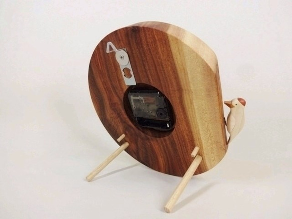 木製時計－きつつき(丸タイプ) 4枚目の画像