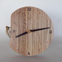 木製時計－きつつき(丸タイプ) 1枚目の画像