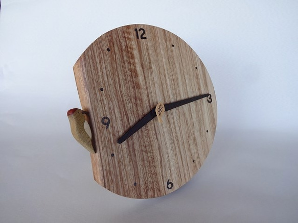 木製時計－きつつき(丸タイプ) 2枚目の画像