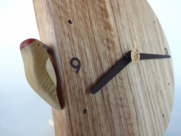 木製時計－きつつき(丸タイプ) 3枚目の画像