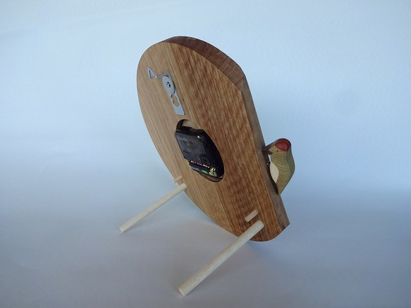 木製時計－きつつき(丸タイプ) 4枚目の画像