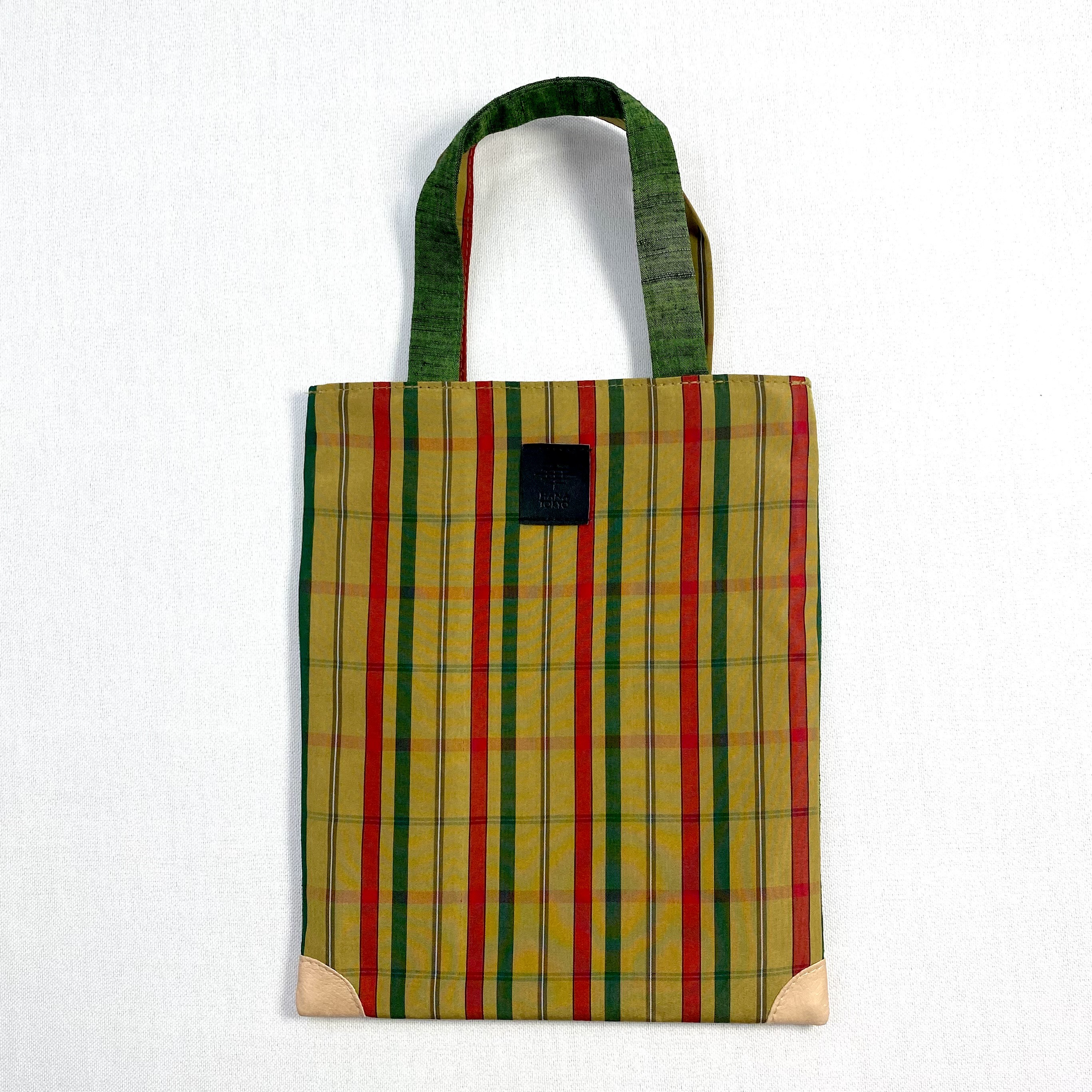 【HANA TOKYO】紬タイニーバッグ  YURI イエロー格子柄