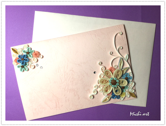 ペーパークイリングのメッセージカード メッセージカード michi工場