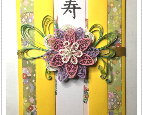 クイリング/ご祝儀袋/ウエディング/ペーパーフラワー おさないやよい | 🍀クイリングのご祝儀袋🍀 〜スワイプしてね