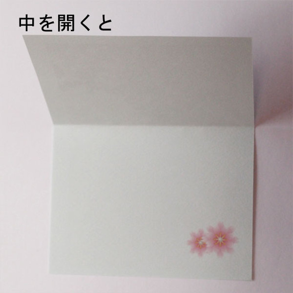 夜桜のミニメーセージカード2組セット 4枚目の画像