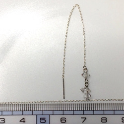 シルバー925・ハーキマーダイヤモンド アメリカンピアス 3枚目の画像