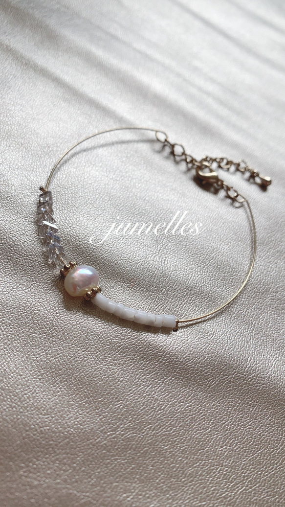 freshwater pearl “Marmaid tears” bracelet✳︎ 2枚目の画像