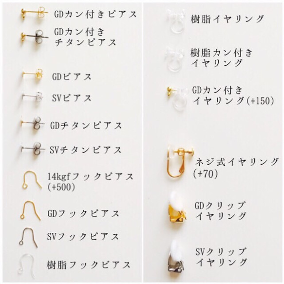 Vintage botton イヤリングピアス 5枚目の画像