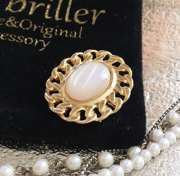 vintage pearl brooch 3枚目の画像