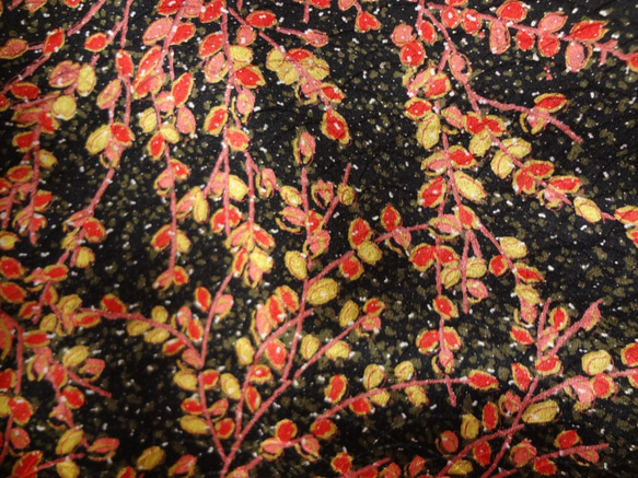 木の葉模様　着物リ・メイクワンピース 4枚目の画像