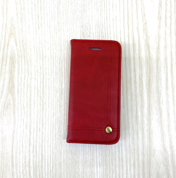 セール☆500円OFF☆本革(レザー)●iPhone7.6.6s 手帳型カバー ユニセックス 1枚目の画像