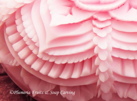 ひらひらピンクのお花☆ソープカービング 3枚目の画像