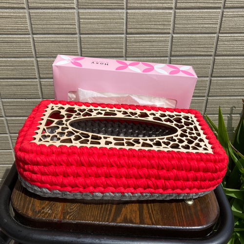 ズパゲッティ 箱ティッシュケース ティッシュカバー その他インテリア 