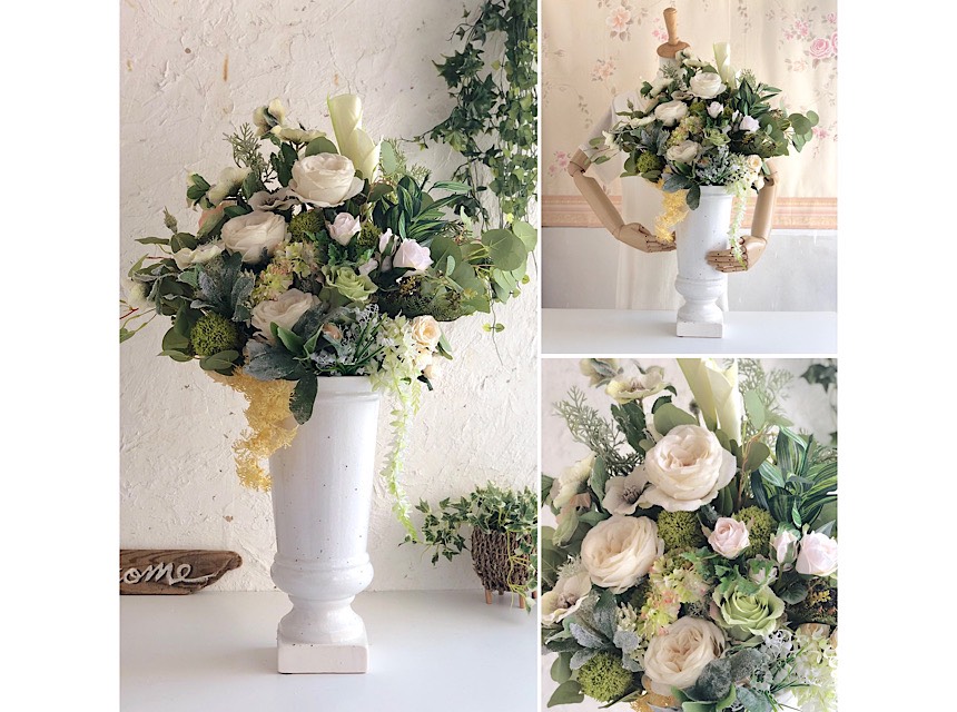 光触媒 特大フラワーアレンジメント エバーグリーン アートフラワー