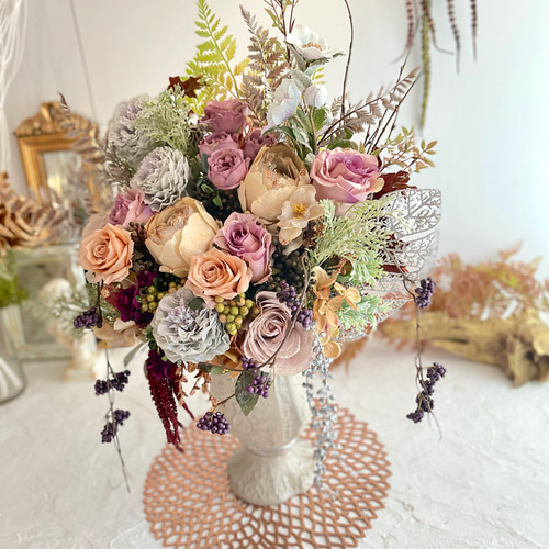 光触媒 フラワーアレンジメント クラシカルロココシリーズ アート