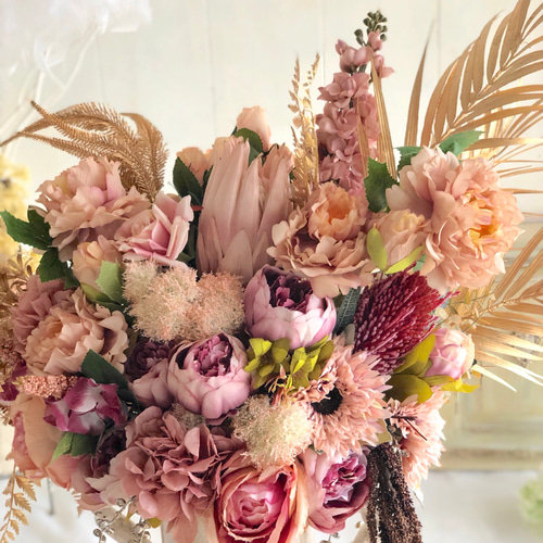 特大 フラワーアレンジメント ヴィクトリアン調 ビクトリアンボックス」（大）プリザーブドフラワー フレーム