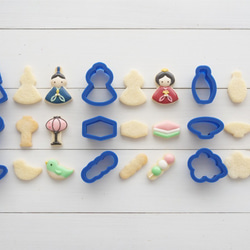 ひな祭りミニミニ9点セット【約2.5cm】　クッキー型・クッキーカッター 1枚目の画像
