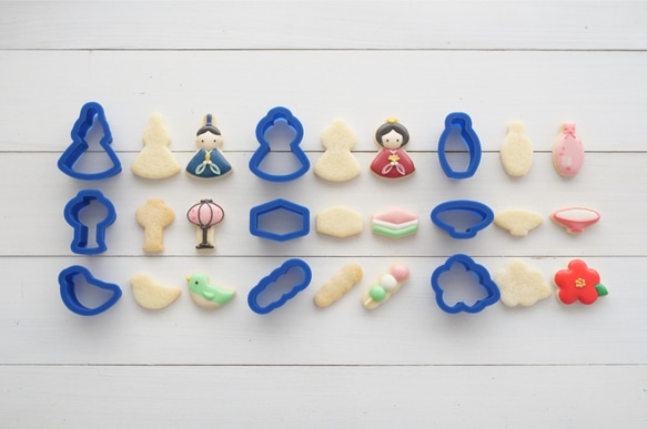ひな祭りミニミニ9点セット【約2.5cm】　クッキー型・クッキーカッター 1枚目の画像