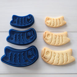 ピタッと鯉のぼり3点セット（スタンプ付き）　クッキー型・クッキーカッター 1枚目の画像