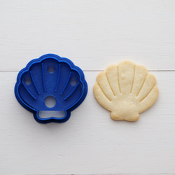 ホタテ貝（スタンプ付き）クッキー型・クッキーカッター 1枚目の画像