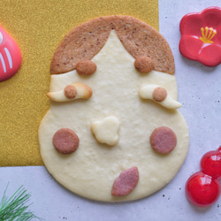 福笑い（素焼き用）【縦12㎝】　クッキー型・クッキーカッター 3枚目の画像